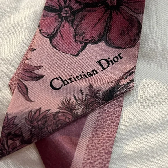 Dior Pink Animal Print Scarf - Picture 8 of 10